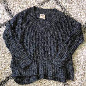 Hollister Grey V-Neck Sweater